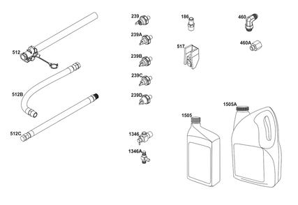 Model 54-61 Engine Accessories Catalog / Lubrication Diagram and Parts List for 54E177-0011-J1  Briggs and Stratton Engine